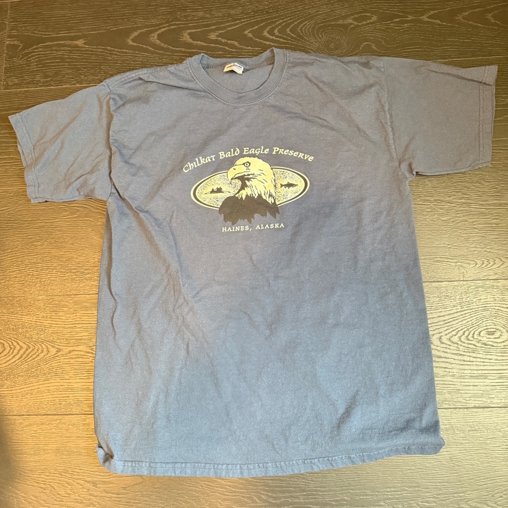 Vintage Gildan Gray Chilkat Bald Eagle Preserve T-Shirt